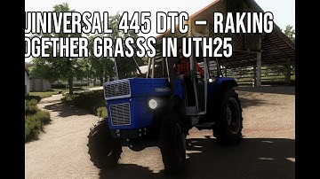 UNIVERSAL 445 DTC - raking together grass in UTH25