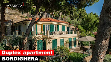 🔆 For sale Duplex apartment in a villa in Bordighera