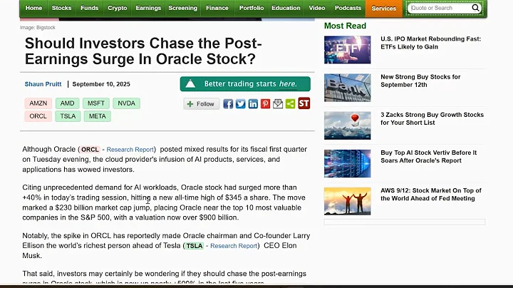Zacks Strategist Shaun Pruitt Discusses the Surge in Oracle's Stock