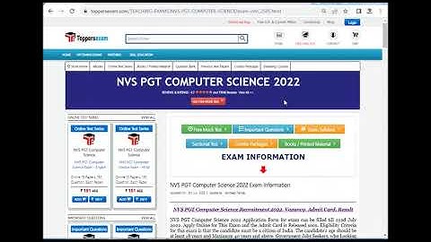 NVS PGT COMPUTER SCIENCE Best MCQ | Online Test Series | Update Syllabus & Pattern | Questions Bank