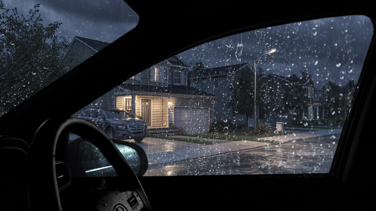 A Safe Space Inside a Car with Heavy Rain Pouring - Deep Sleep and Insomnia Therapy