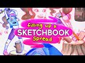Filling Up A Sketchbook Spread - Camper Girl!