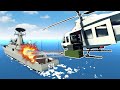 HELICOPTER VS SHIP BATTLE! - Stormworks NEW Weapons DLC Update!