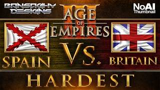 Age of Empires III DE | Spain Vs Britain [Hardest]