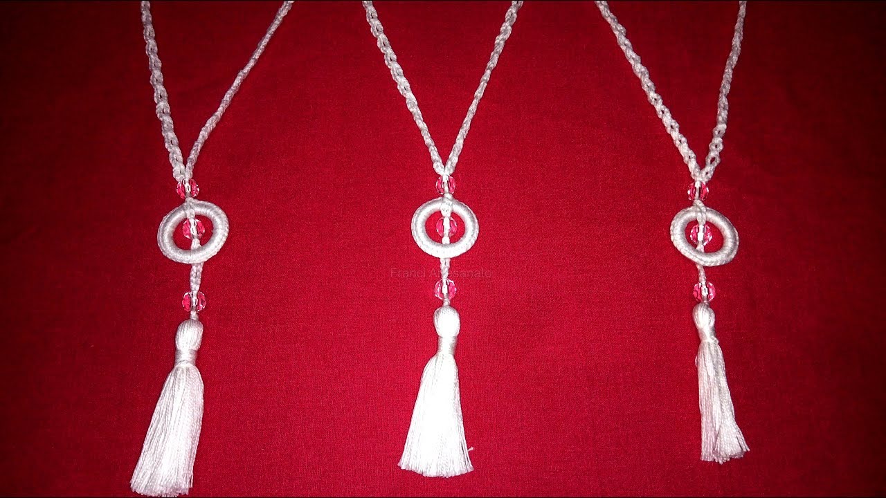 COLAR PAZ DE CROCHÊ - FRANCI ARTESANATO