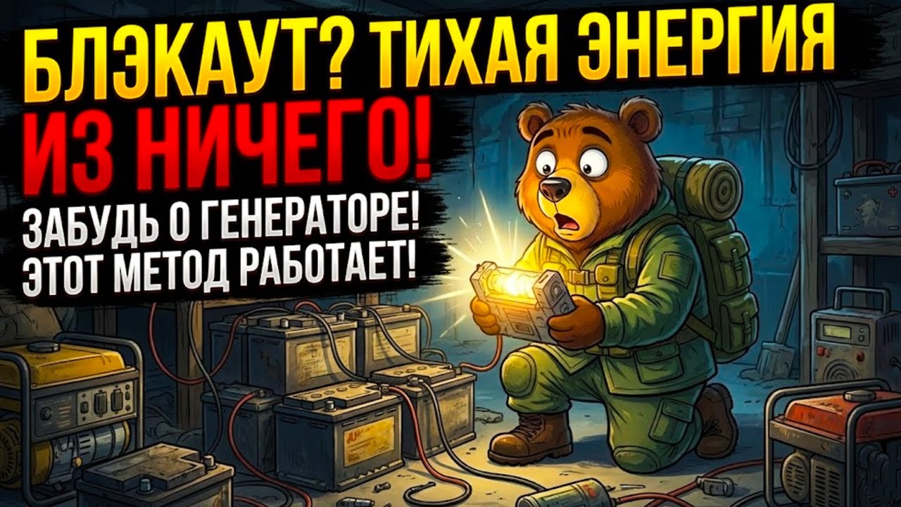 Блэкаут? Этот ТИХИЙ Метод Даст Ток, Когда Генератор Бесполезен.