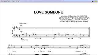 Love Someone by Jason Mraz - Piano Sheet Music:Teaser