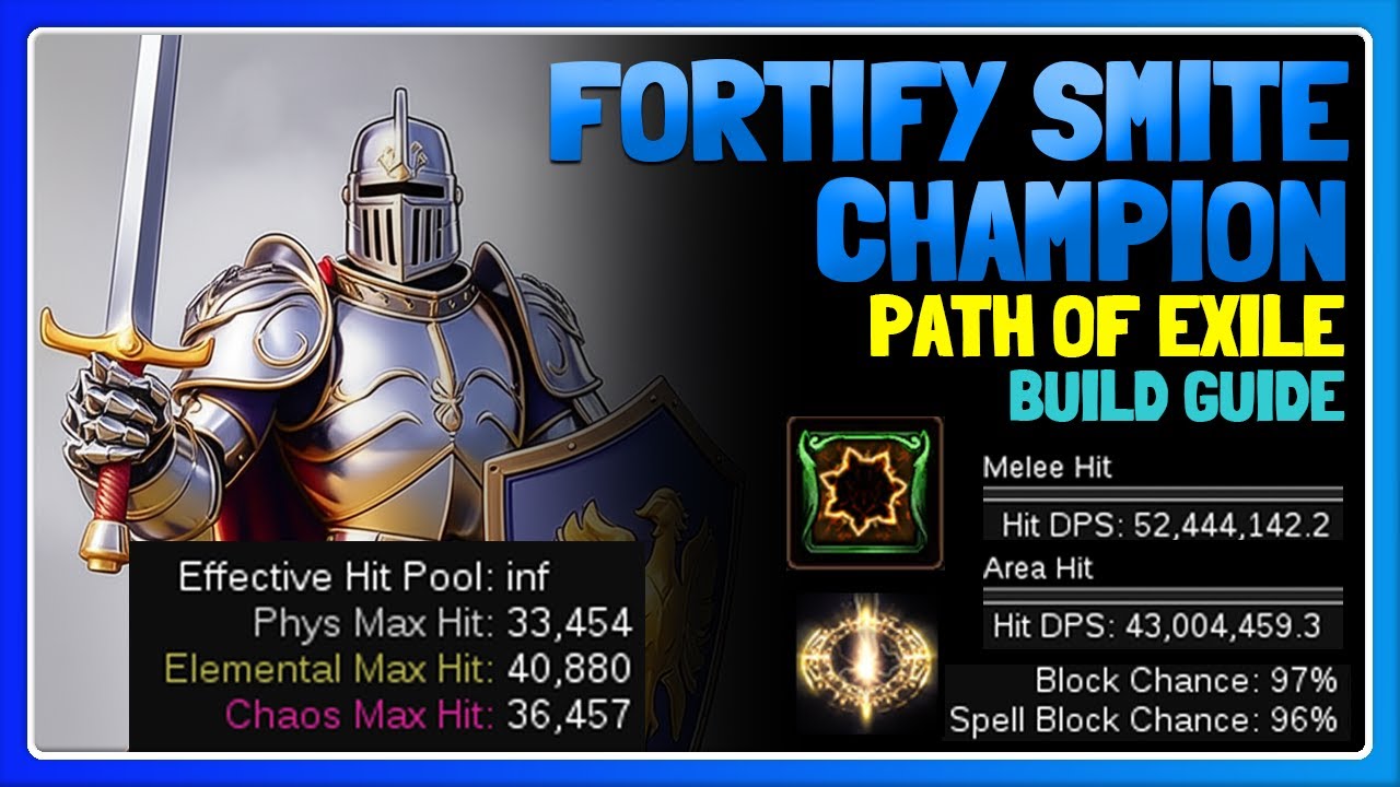 [POE 3.26] Fortify Smite Champion Build Guide Insanely Tanky All