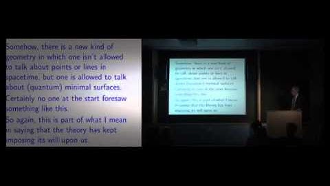 ʬ String Theory and the Universe Lecture by Edward Witten YouTube