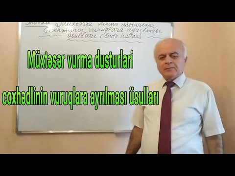 Riyaziyyat dərs 2 (Müxtəsər vurma dusturlari , coxhədlinin vuruqlara ayrılması üsulları)