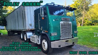 Jolly Green is back! 1987 Freightliner FL86 Cummins Big Cam restoration series continues!