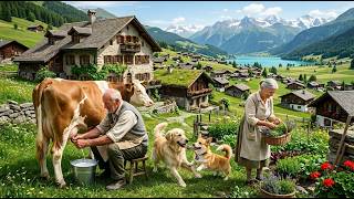 Peaceful Countryside Life In Switzerland - Making Homemade Cheese, Milking Cows - Simple Living screenshot 1