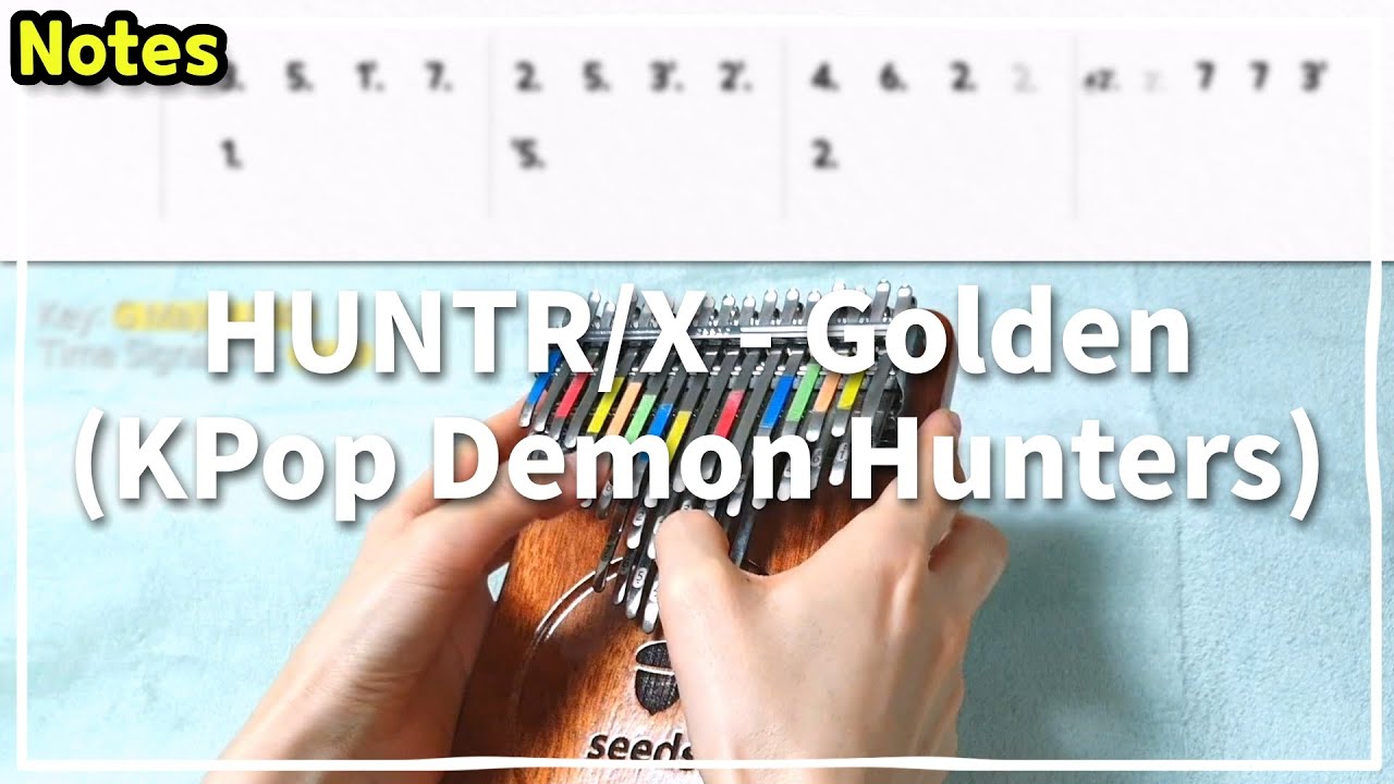 [Notes] HUNTR/X - Golden (KPop Demon Hunters) #kalimba - YouTube