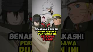 Is It True That Kakashi Brought 2 Gennin To The 5 Kage Meeting kakashi naruto sasuke shorts