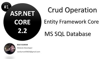 #1 Crud Operation in ASP.NET Core using Entity Framework Core and MS SQL Database