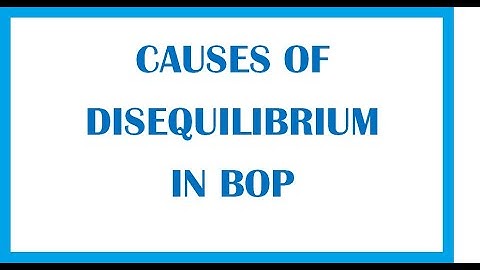 Causes of Disequilibrium in BOP