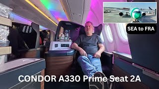 Condor Airlines Business Class Prime Seat from Seattle to Frankfurt Airbus A330 NEO #travelvlog