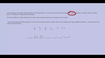 Number of license plate possibilities