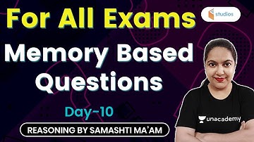 5:30 AM - For All Exams | Memory Based Questions (Day-10) | Reasoning by Samashti Shukla