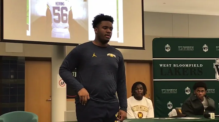 West Bloomfield OL Amir Herring signs with Michigan