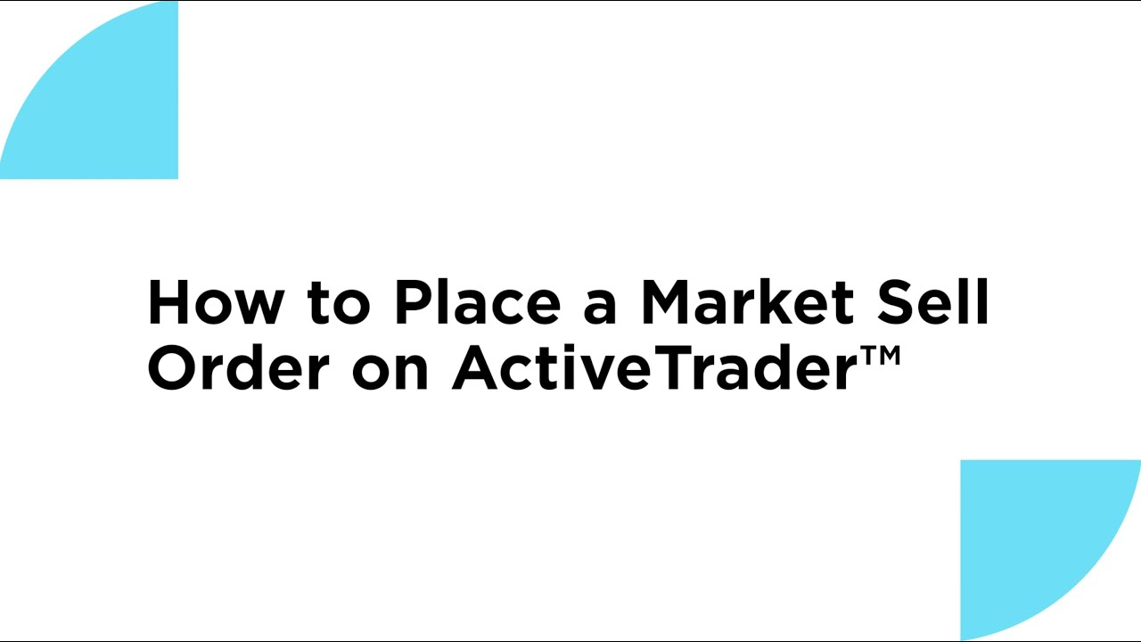 How to Place a Market Sell Order on Gemini Active Trader™ YouTube