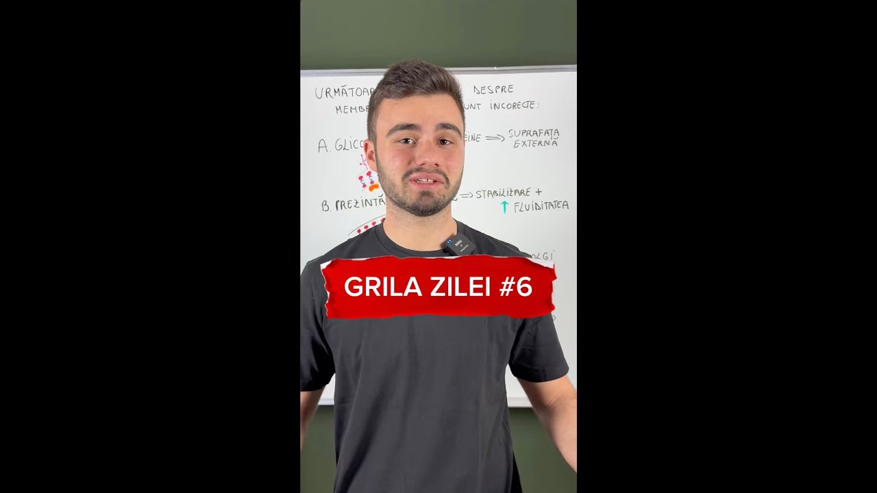 Membrana plasmatică și interacțiunile celulare | Grila Zilei #6