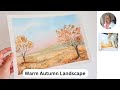 How to Paint a Warm Autumn Landscape | Beginners Watercolour Tutorial