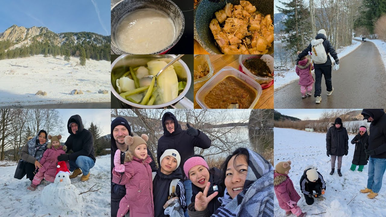 1st Video of 2k26 on a Snow Mountain|Making Naga Food in Munich 4 my Naga Friends