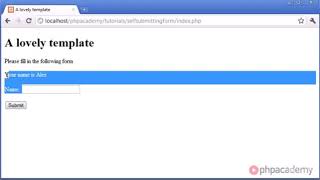 075 Self Submitting Forms | PHP Programming