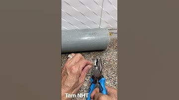 Mẹo hay khoan lỗ vào ống nước nhựa PVC #Shorts #Tam NHT #meo vat #chia se kinh nghiem