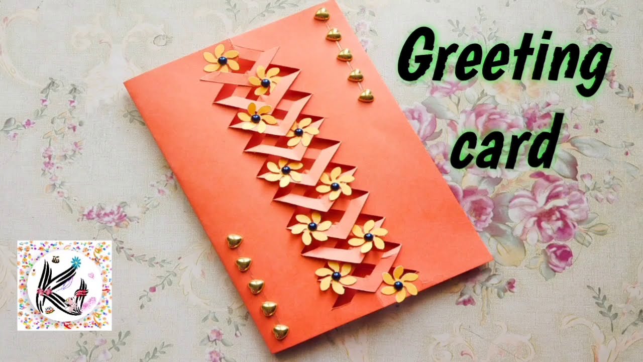 Greeting card/ Handmade greeting card making tutorial/New greeting card idea/ easy, beautiful