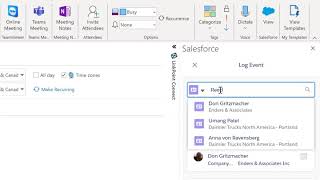 Relating Appointments to SalesForce from Outlook