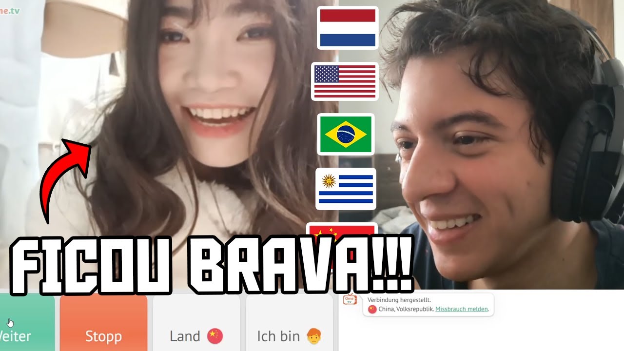 Brasileiro Fala Idiomas FLUENTEMENTE No OmeTV (Chinesa Ficou Brava) #ometv
