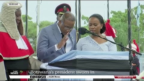 Newly-elected President of Botswana Duma Boko sworn in