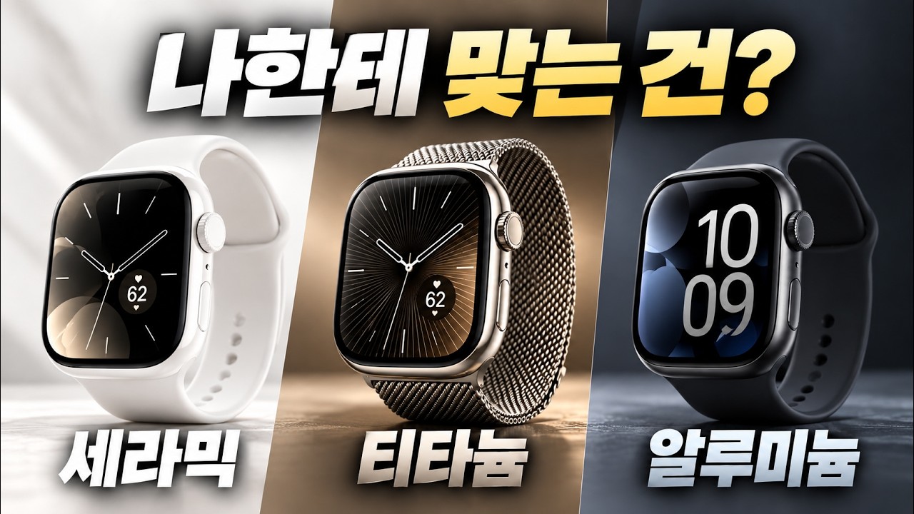 애플워치 12 알루미늄 vs 티타늄 vs 세라믹, 비교 뭘 사야 할까?