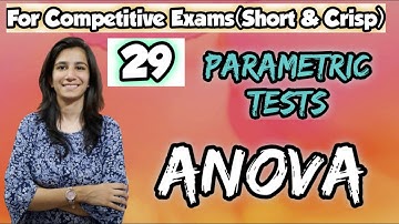 ANOVA | Parametric Tests | Statistics | UGC NET Education/SET | Inculcate Learning | By Ravina