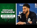 Jayson Tatum on GROWTH of Jaylen Brown, Derrick White | Celtics vs Cavs G1 Postgame Interview