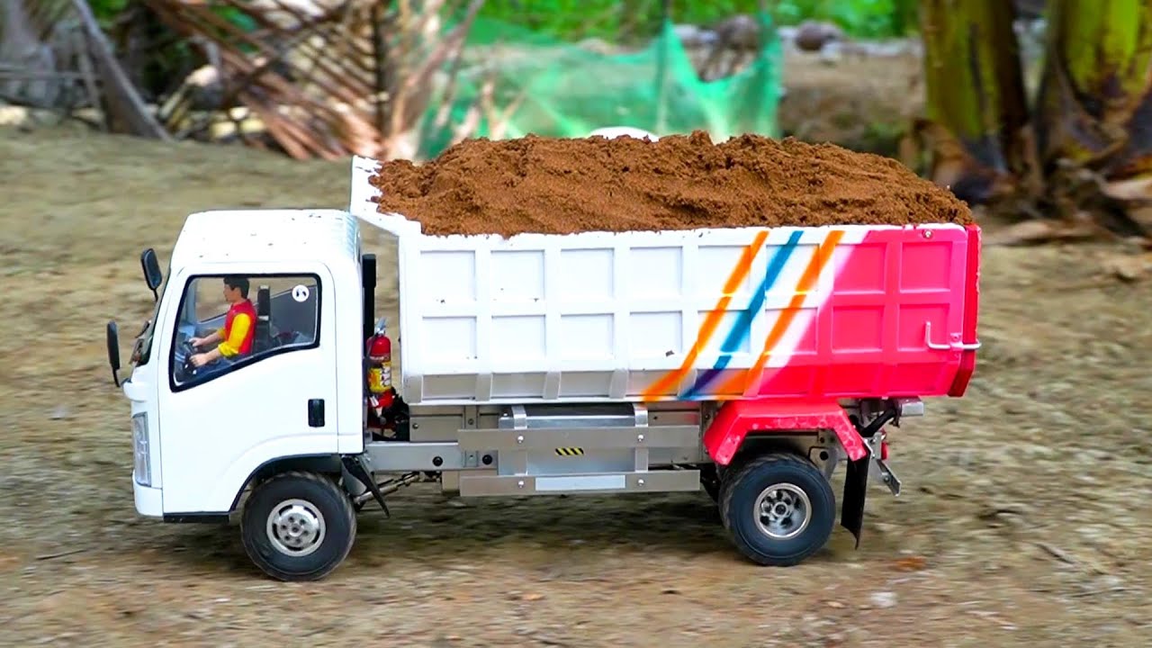 SIMULASI ALAT BERAT MOBIL TRUK MUAT PASIR - RC TRUK HINO 500 DAN ISUZU NMR71, MITSUBISHI FUSO