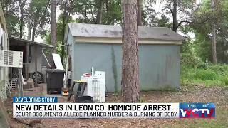 Man arrested accused of shooting killing and burning man s body in southwest Leon County