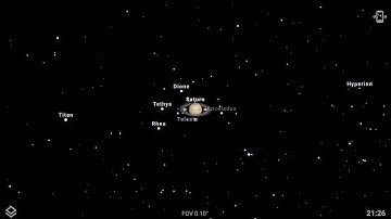 Zooming into planet Saturn || Stellarium