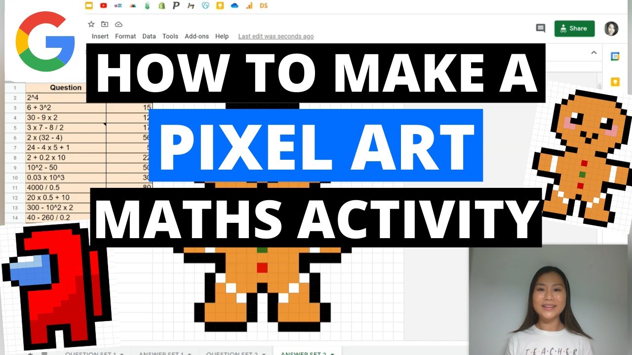 Classify Quadrilaterals Pixel Art Google Sheet, Thanksgiving, Rhombus  Squares