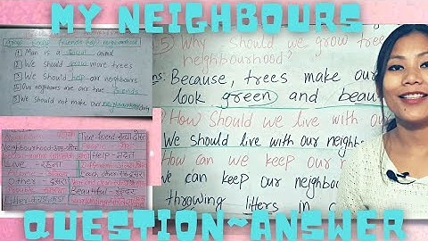 Neighbours And Neighbourhood Class 2 Question Answer | My Neighbourhood Worksheets EVS Grade 2