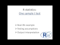 R One sample t test