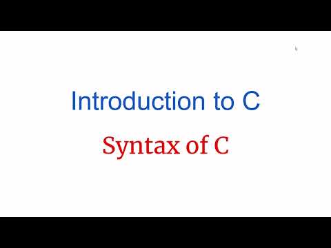 Introduction To C Language | Basic Syntax Of C Language | In Hindi