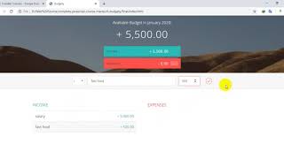Online Monthly Budget Counting System Source Code Free.