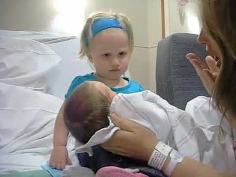 Best Big Sister Meets Baby Brother - Totally Cute!!