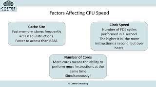 GCSE Computer Science 1.1 Systems Architecture