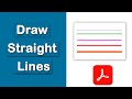 How to draw straight lines in pdf with Adobe Acrobat Pro DC