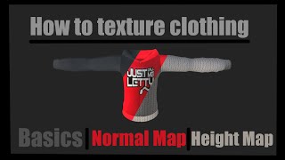 How to texture clothing in Substance Painter (Basics, Normal map, Height Map)
