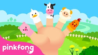 Farm Animals Finger Family | Nursery Rhymes | Farm Animal Songs | Pinkfong Songs